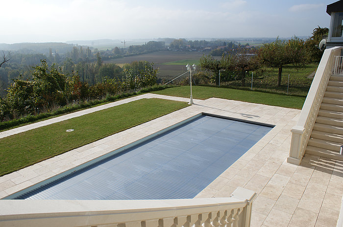 Gartengestaltung, Villa mit Pool