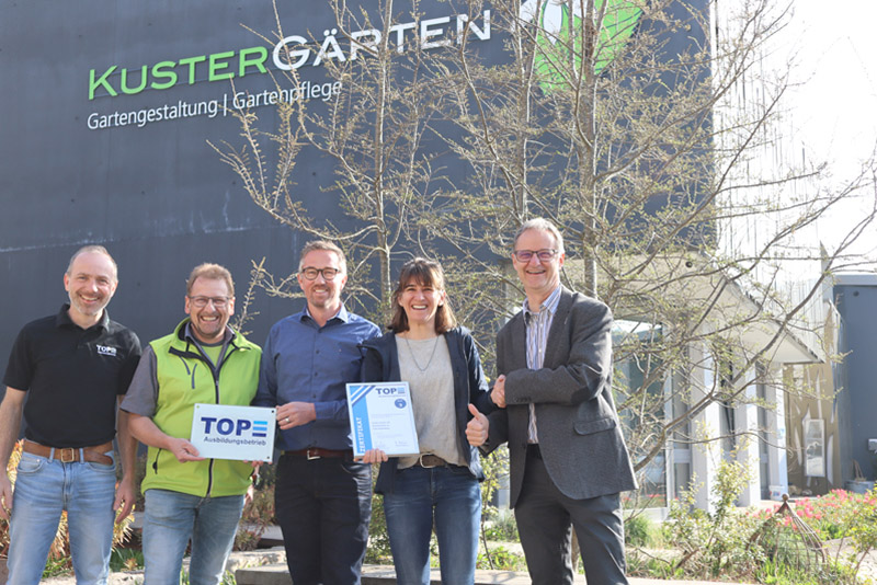 TOP-Ausbildungsbetrieb Kuster Gärten Bern