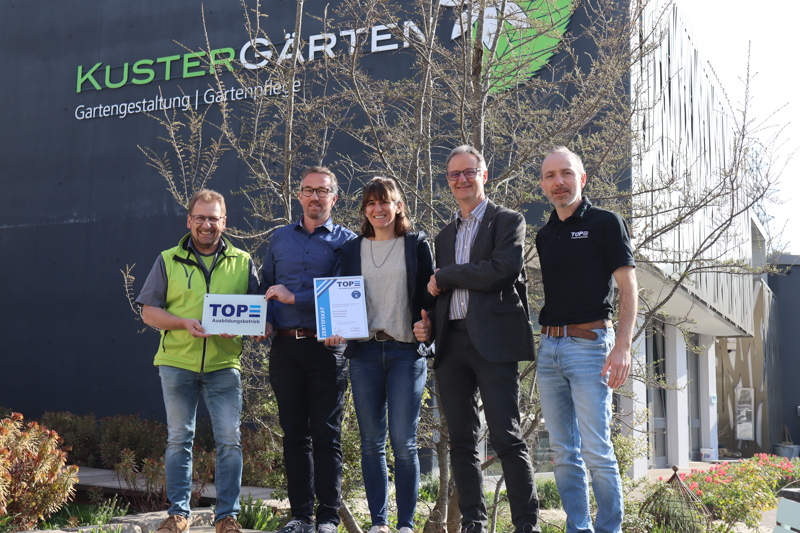 Zertifizierung TOP Ausbildungsbetrieb Stufe 3 Gartenbau
